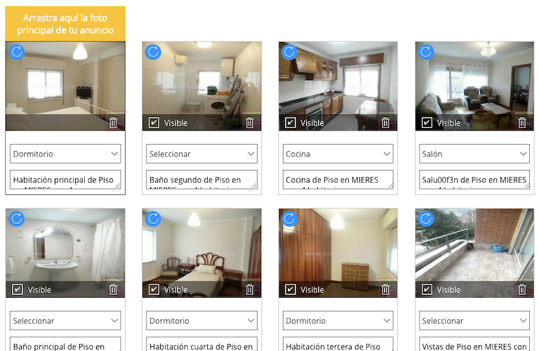 Gana tiempo subiendo las fotos de tus inmuebles