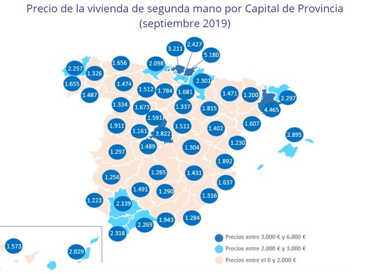 El precio de la vivienda en España se ha reducido un 1% en el tercer trimestre