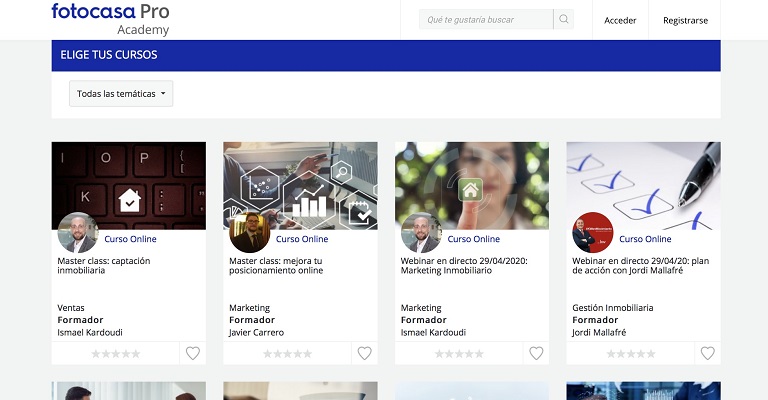 Toda la formación online de Fotocasa Pro Academy en una nueva web