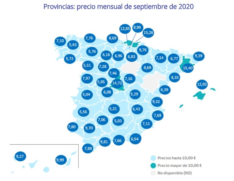 El precio de la vivienda en alquiler baja un -0,7% en España en el tercer trimestre