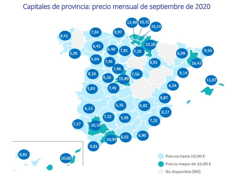 El precio de la vivienda en alquiler baja un -0,7% en España en el tercer trimestre