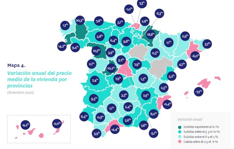 El precio de la vivienda en alquiler en España experimenta la menor subida de los últimos seis años