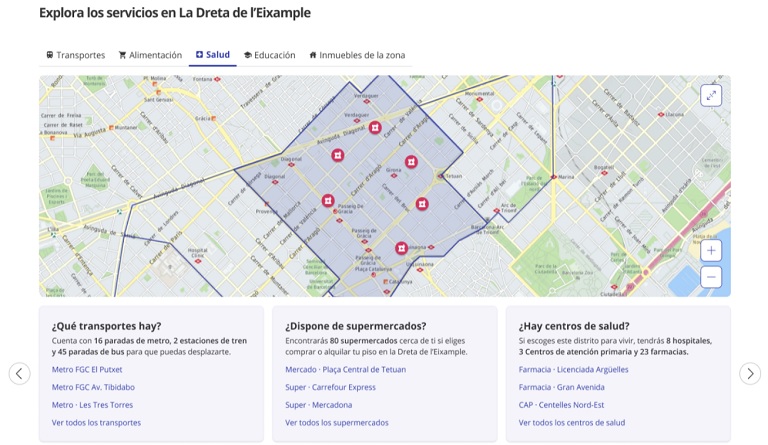 Geo Advisor, la funcionalidad con toda la información sobre el barrio en el que quieres vivir