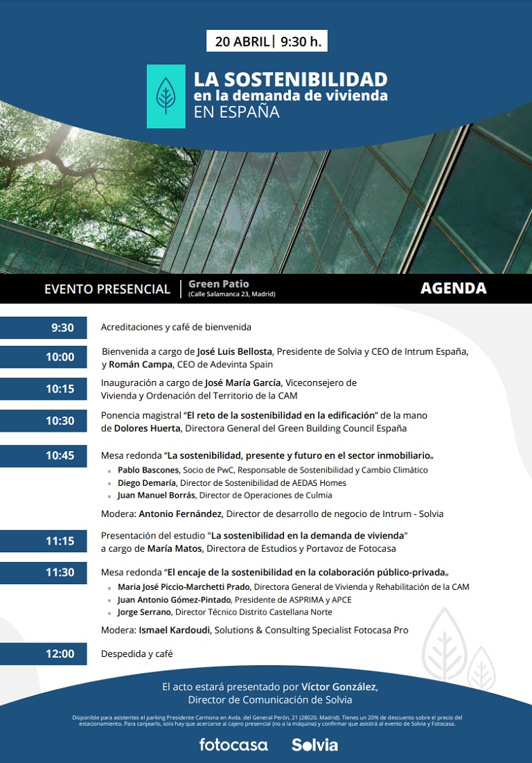[EVENTO] La sostenibilidad en la demanda de vivienda en España