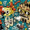 NN Wallery transforma un muro de obras en El Clot en una obra de arte urbano