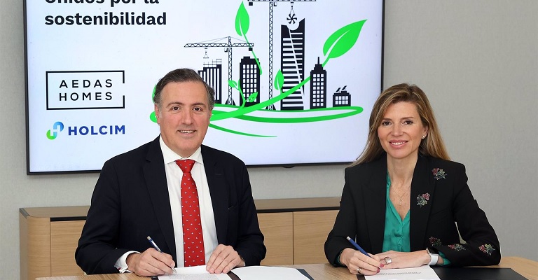 Aedas Homes y Holcim España han sellado un acuerdo de colaboración para construir promociones de viviendas empleando ECOPact