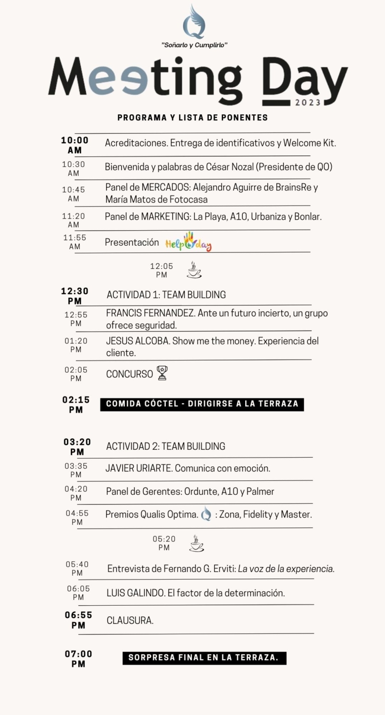 Participamos en el Meeting Day de Q-Optima, con María Matos, un evento abierto al todo el sector inmobiliario.