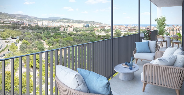 AEDAS Homes arranca las obras de su primera promoción en Badalona, Mesmer, que integrará una biblioteca municipal