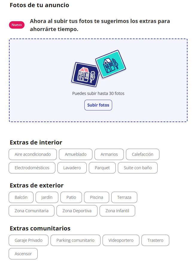 funcionalidad de sugerencias automáticas para facilitar la venta de inmuebles 