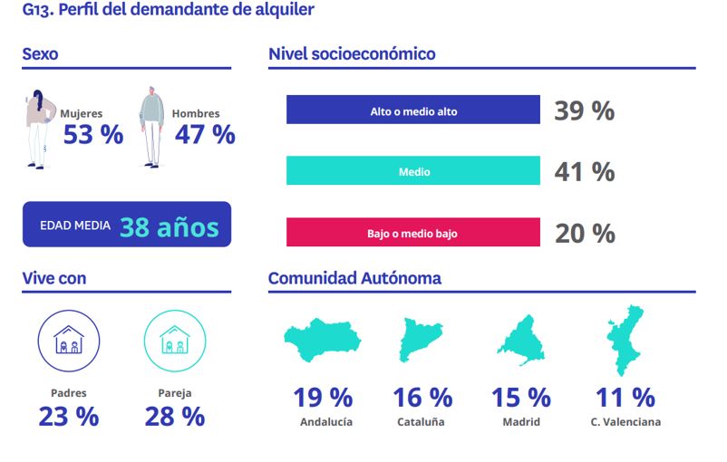 perfil del demandante de vivienda en alquiler en España