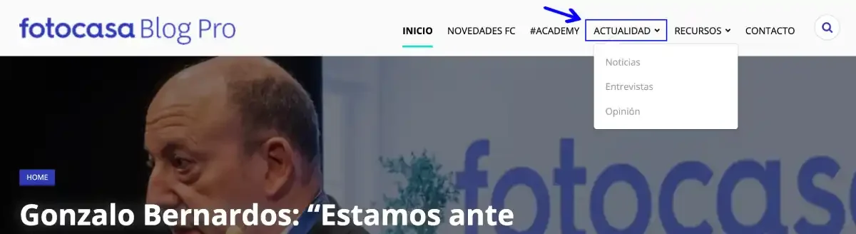 nuevo menu blog fotocasa pro